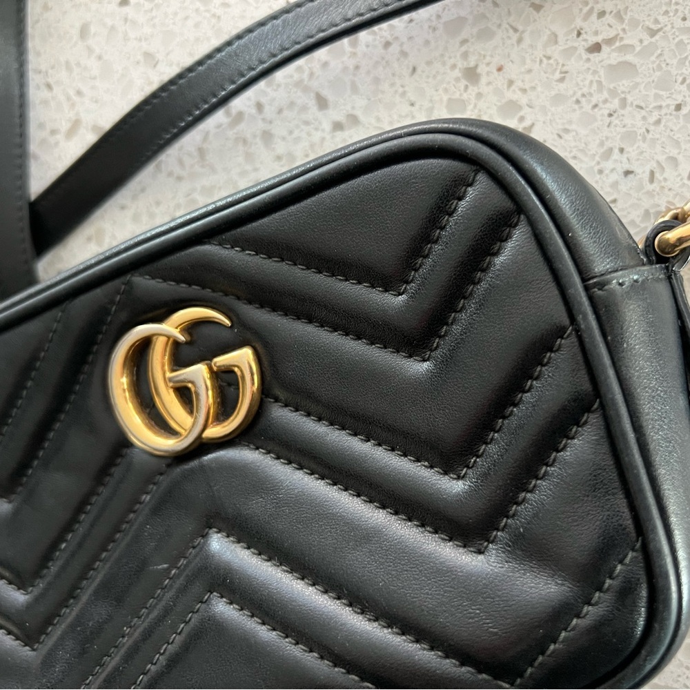 Gucci Black Crossbody Bag with Gold Accents size mini - Picture 8 of 11